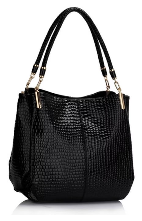 Дамска чанта Jermyn Екологична кожа Черна, 36х11х29см