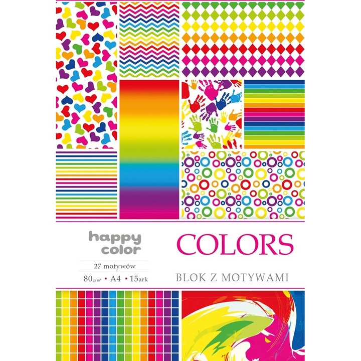 Блокнот А4 80гр 15 листа с мотиви Colors Happy Colour