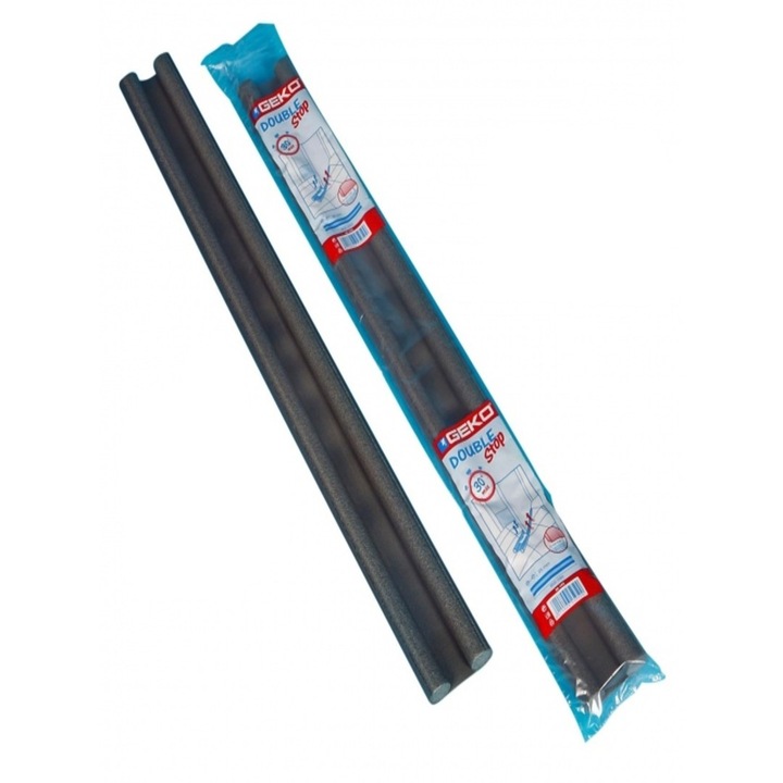 Двустранен уплътнител за под врата, Geko, 0.95 м, Тъмно сив цвят