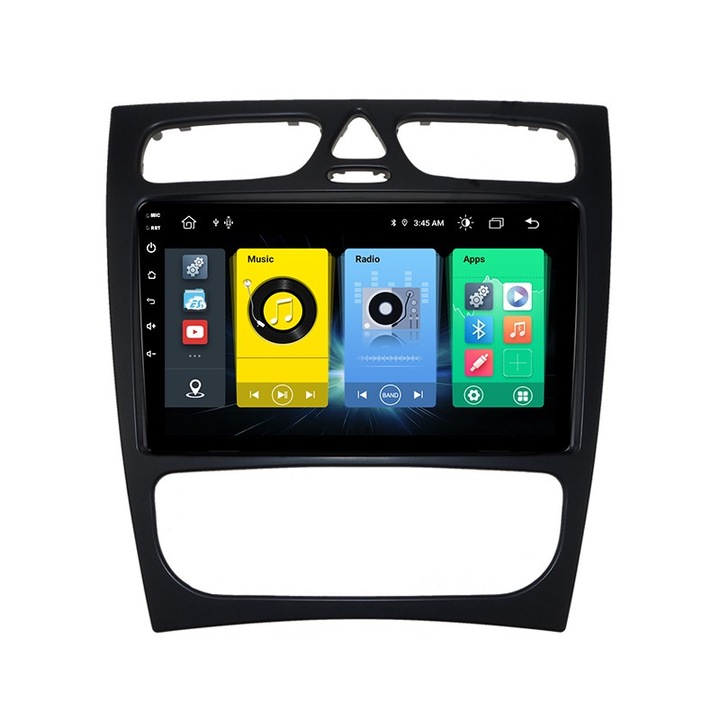 Multimédia navigációval ZT, MERCEDES-BENZ C-hez GLK W203 W209 W210 W168 2001-2004 - 9", 8+6+64, 8849