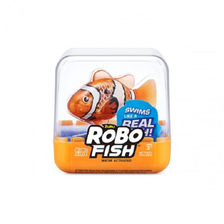 Jucarie Peste inotator−interactiv RoboFish portocaliu Robo Alive S3