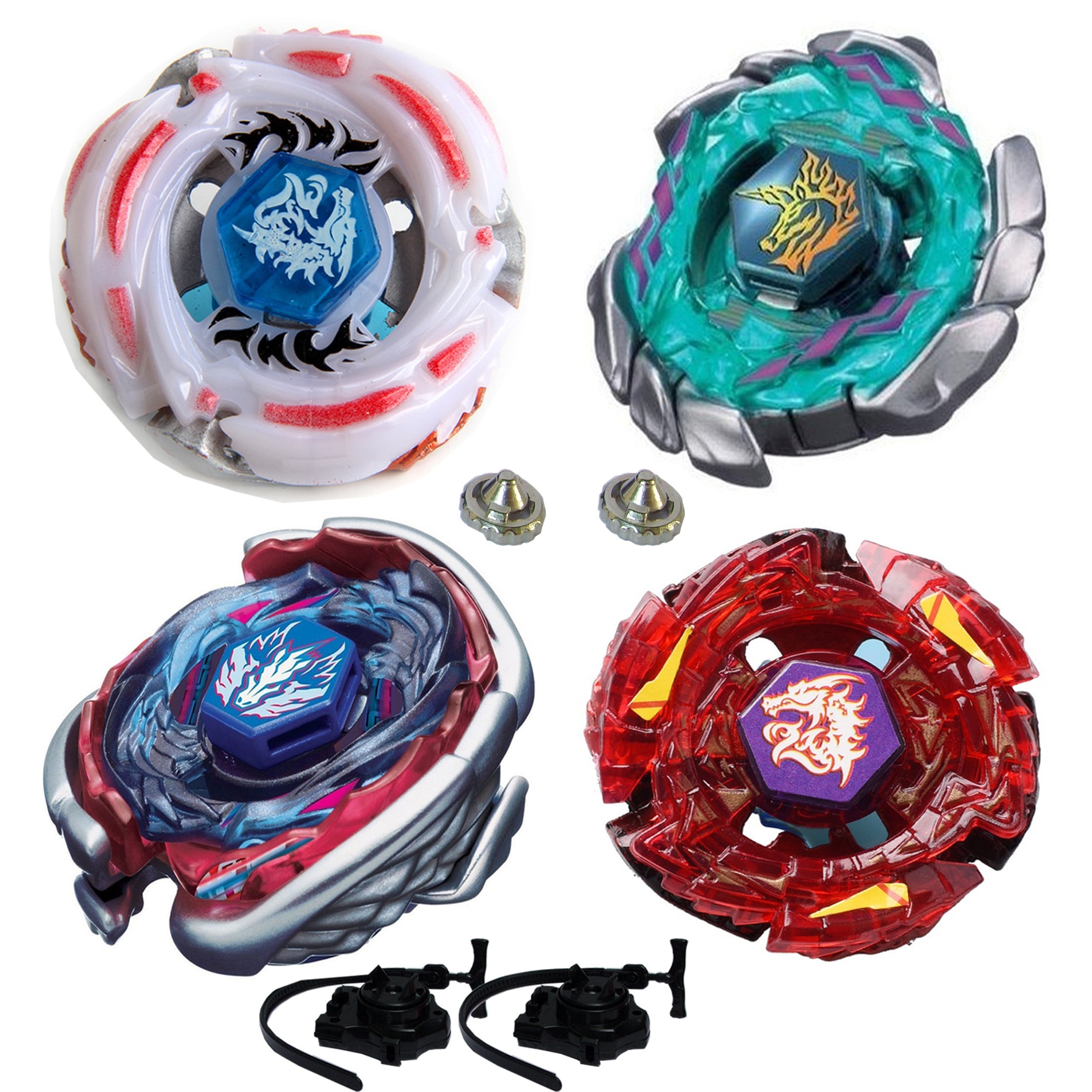 Pachet titirezi 4D ATTACK1 4 buc + 2 lansatoare + 2 varfuri