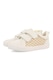 Gioseppo, Pantofi sport de piele ecologica si material textil cu velcro, Alb, Bej, 33 EU