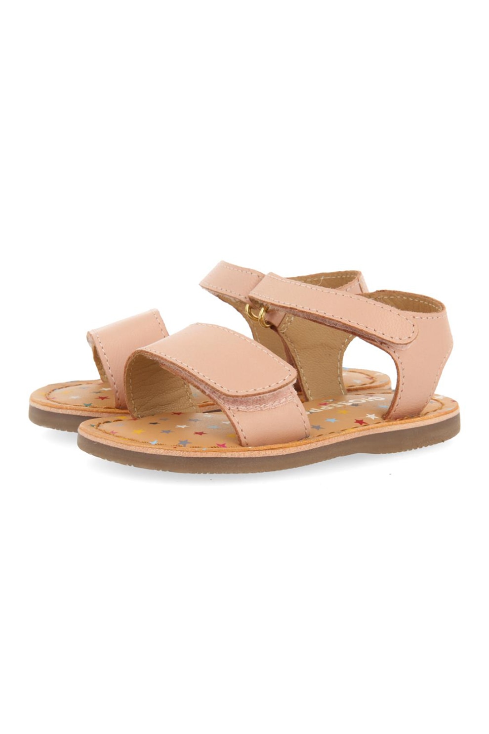 Gioseppo, Sandale de piele cu velcro Himare, Roz prafuit, 26 EU