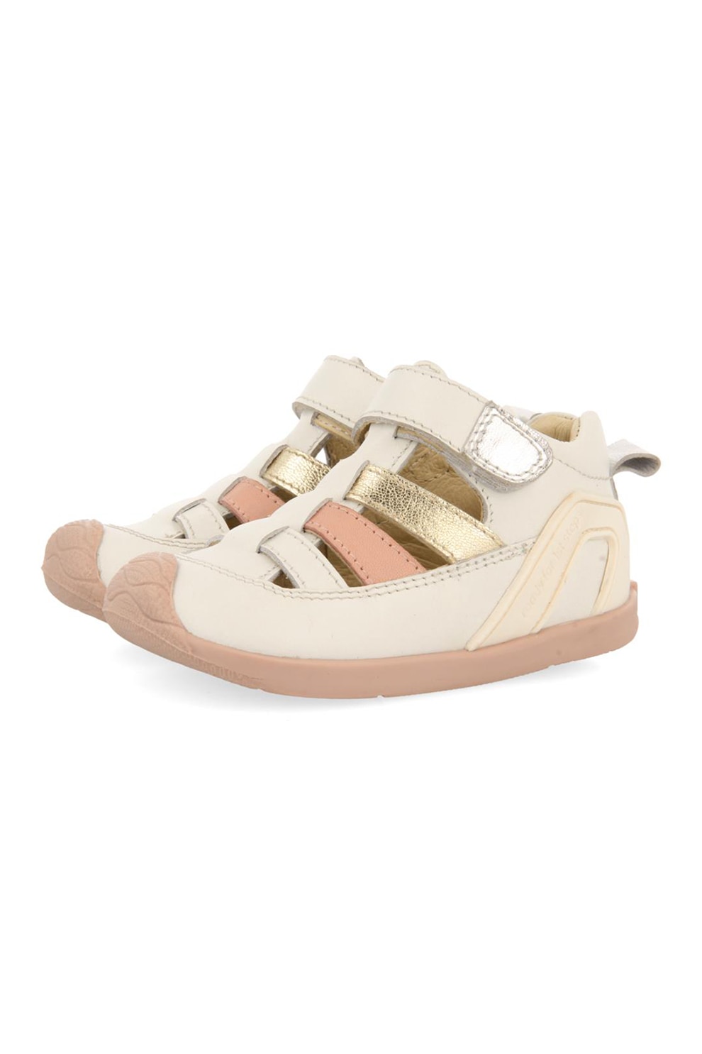 Gioseppo, Sandale de piele cu velcro Sennen, Auriu, Alb murdar, 20 EU