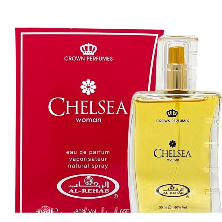 Al Rehab Chelsea parfüm, keleti, édes illat, 50 ml