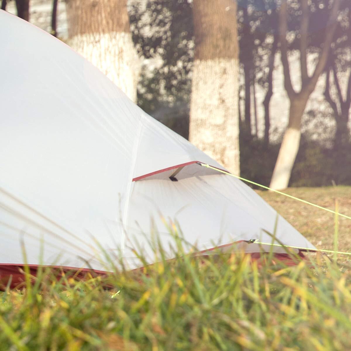 Rezistent Cort de camping, 3 persoane, rezistent la apa, usor, portabil, gri ...