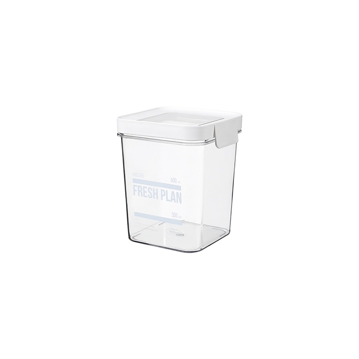 Cutie pentru alimente, Gradata, Transparenta, 900 ml, 13x10.5x10.5cm