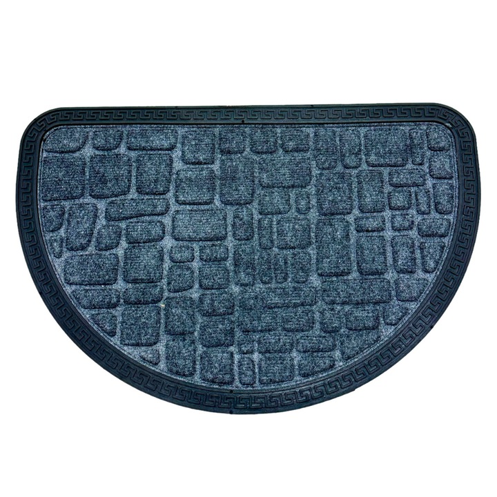 Bejárati szőnyeg, polipropilén és gumi, csúszásmentes, DM 71, szürke, 60x40x1 cm