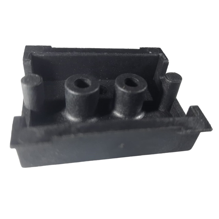 Suport din plastic pentru sina DIN omega 35mm autoadeziv 43x38mm