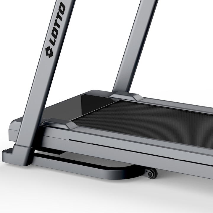 Banda de alergat electrica Lotto Genio, bluetooth Anyrun/Kinomap/Zwift, motor 3.75CP, inclinare motorizata 12 nivele, greutate maxima utilizator 120 kg, suprafata de alergat 125*45 cm, pliabila