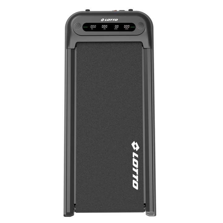 Banda de alergat electrica Lotto Easyrun 100, motor 2.5 CP, greutate maxima utilizator 100 kg, suprafata de alergat 100*40 cm, 100% pliabila, telecomanda pentru reglarea vitezei