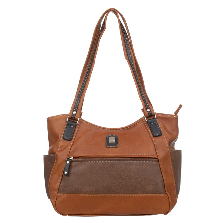 Чанта за през рамо Charm&Shape, Екологична кожа, Кафява