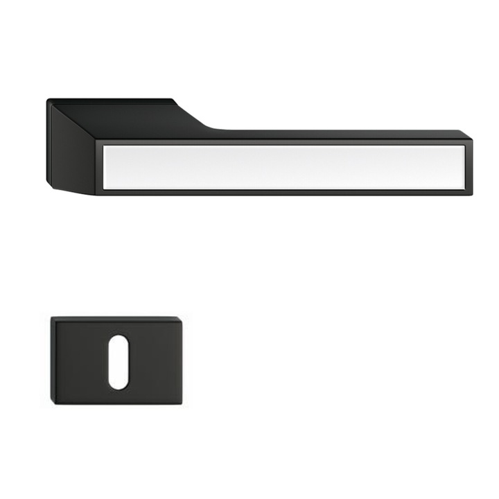 Maner usa model MAXIMA connect rozeta cheie negru cu alb mat