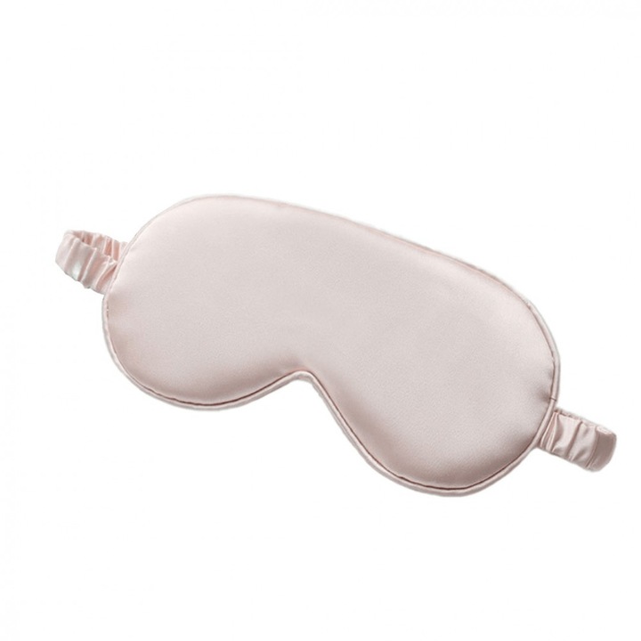 Masca de noapte pentru somn linistit, usoara, satinata, fara margine, Roz