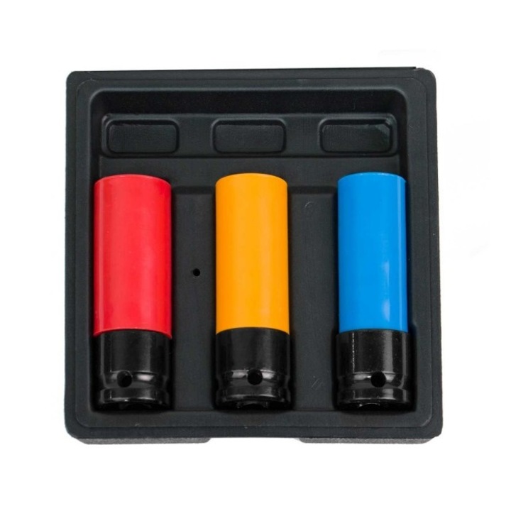 Set tubulare impact pentru vulcanizare 26157, 1/2'', 3 piese