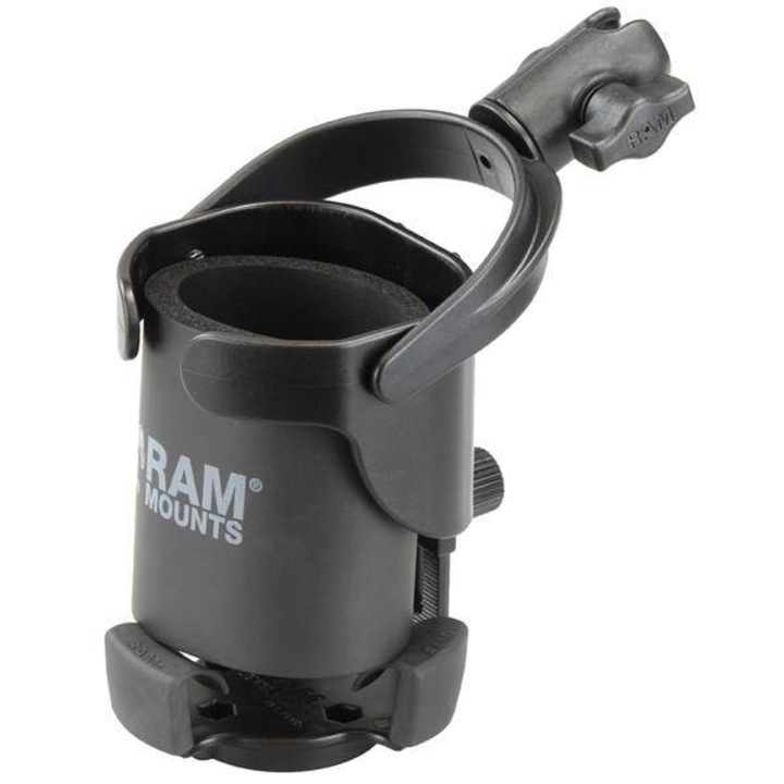 Поставка за напитки Ram Mounts, пластмасова, регулируема, 6,6-8,9 см x 9,5-27,9 см