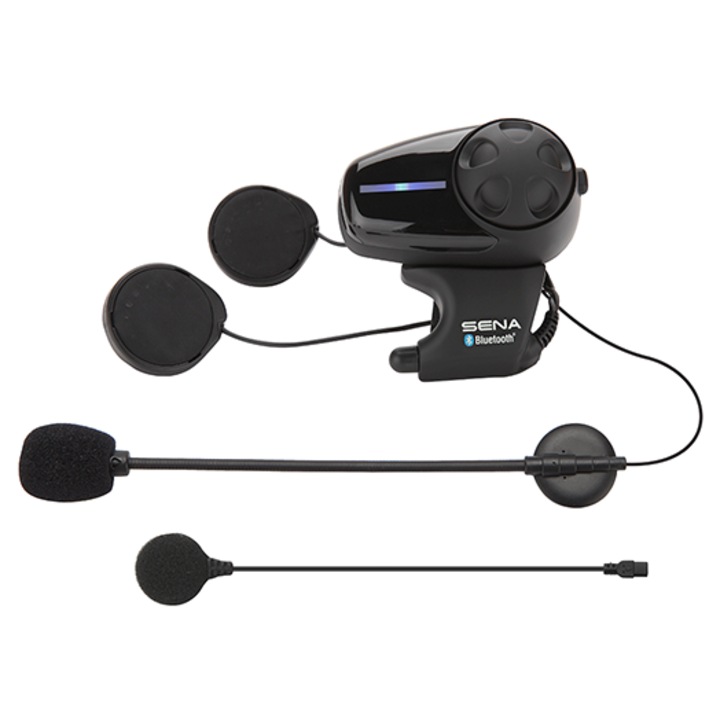 Интерком за мото каска, Sena SMH10-11, Bluetooth 3.0, Черен