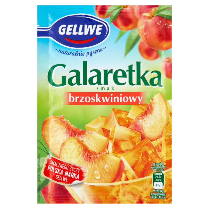 Jeleu cu aroma de piersici, Gellwe, 72g
