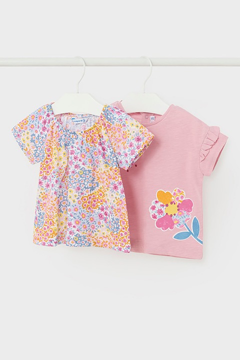 Mayoral, Virágmintás póló szett - 2 db, Többszínű