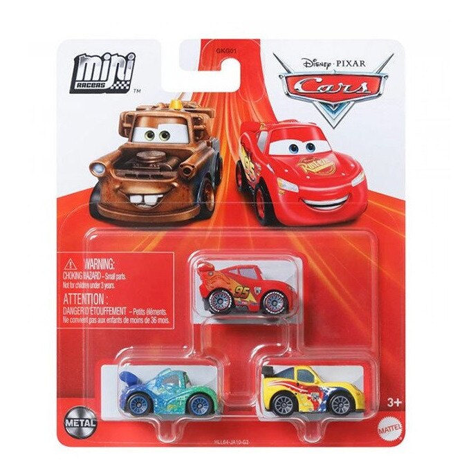 Set 3 masinute metal mini diecast, Disney Cars 3, Fulger McQueen