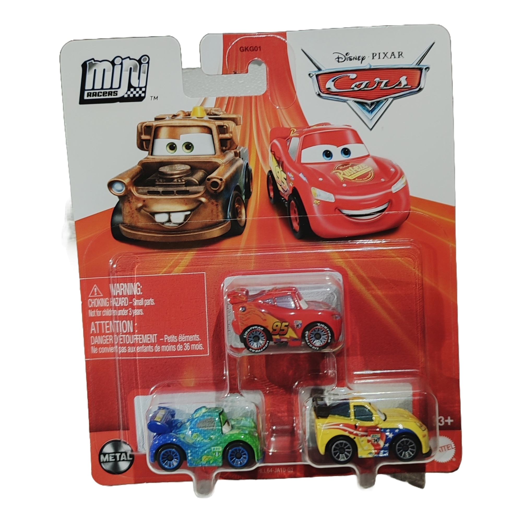 Set 3 masinute metal mini diecast, Disney Cars 3, Fulger McQueen