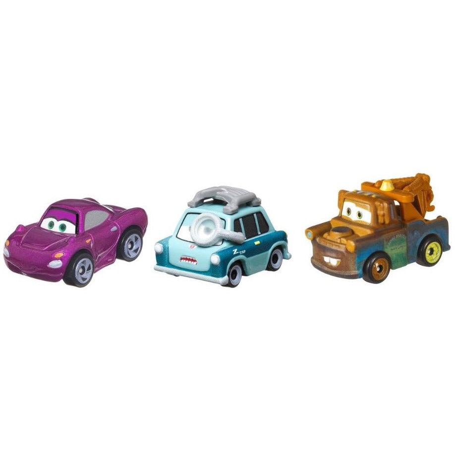 Set 3 masinute metal mini diecast, Disney Cars 3, Bucsa, Profesor