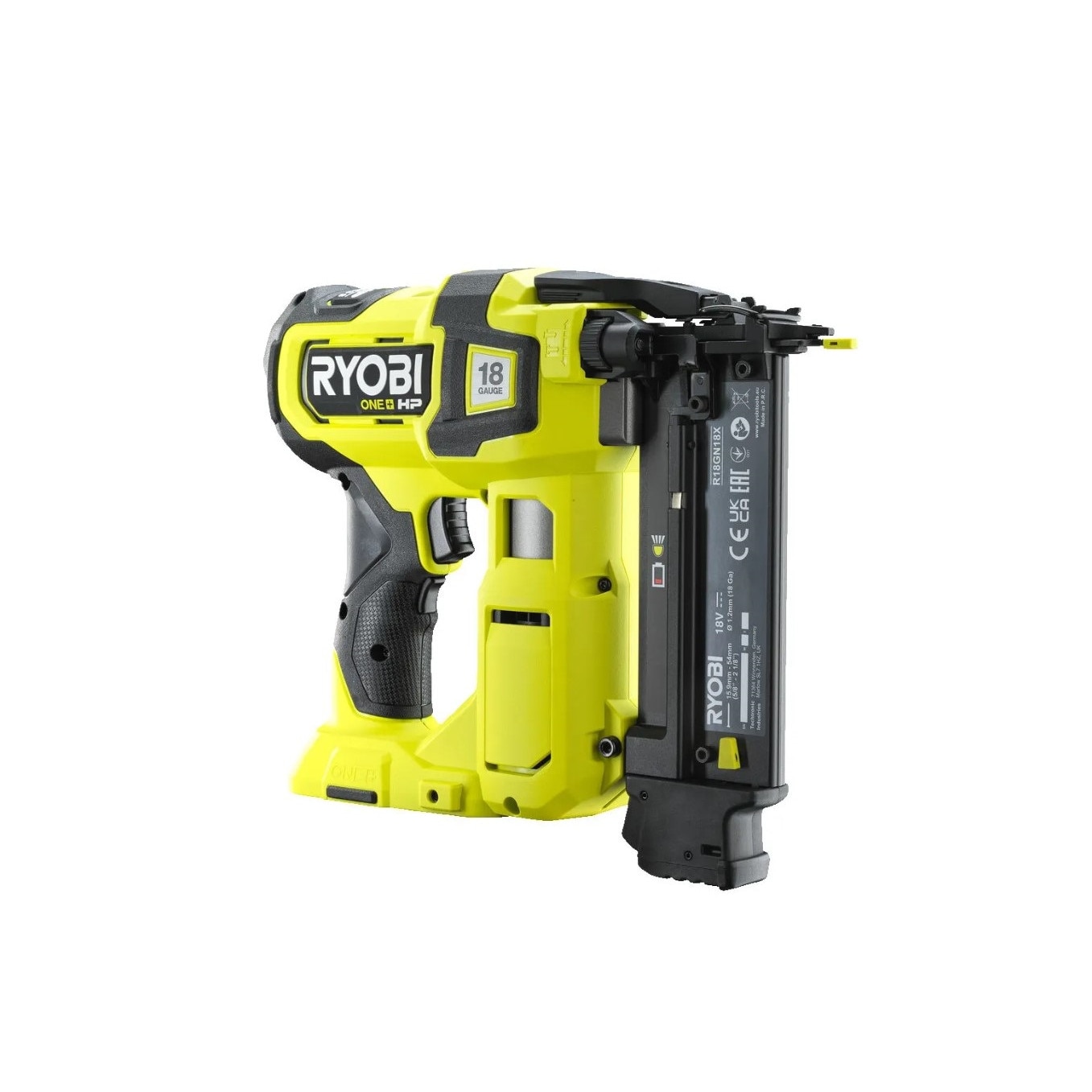 Ryobi One+ Безчетков пистолет за пирони без батерия, 18 V, R18GN18X-0 ...