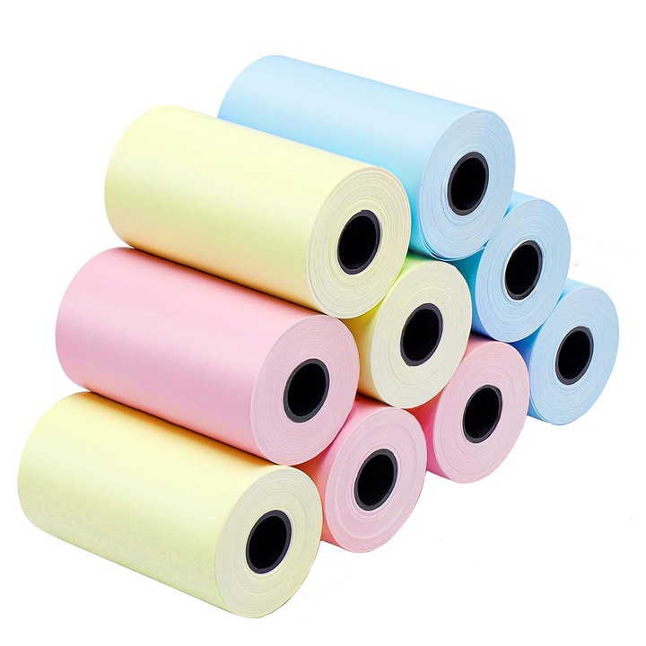 Set 9 Role hartie termica, RASK, Pentru Aparate Foto cu Printare Instantanee Pentru Copii, Universal, Multicolor