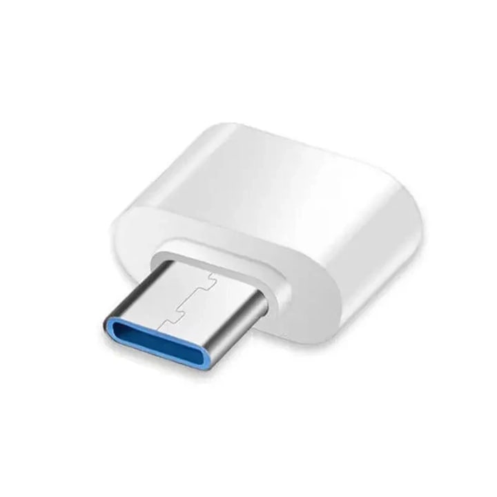 Преходник OTG USB 3.0 към USB тип C, OTG, Универсален, Бял