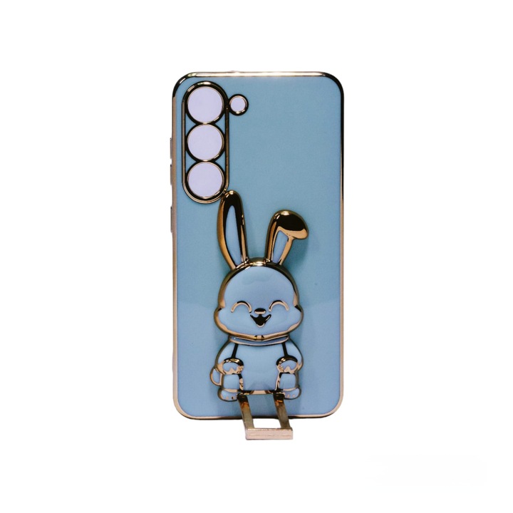 Tok 3D nyúl támogatással Samsung Galaxy S23, TPU, Lux Case, Agora, zöld készülékekhez
