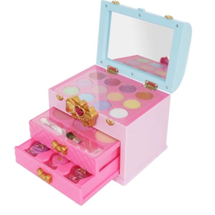 Cutie de cosmetice pentru copii, LXNZUHN, Roz inchis