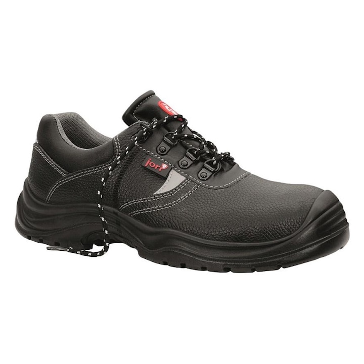 Pantofi de lucru Basic Low S3, Jori, Piele naturala, Negru, 40
