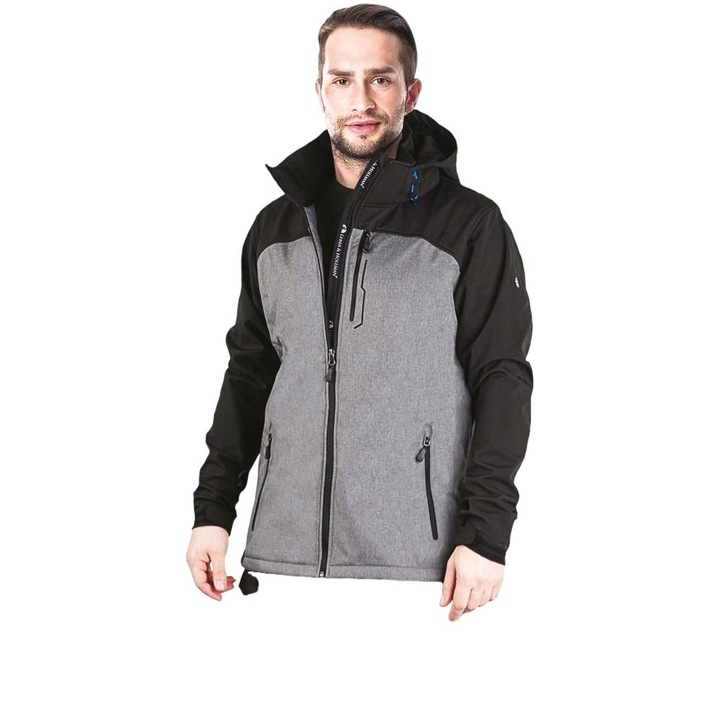 Geaca de protectie, Leber Hollman, poliester, gri, marimea M