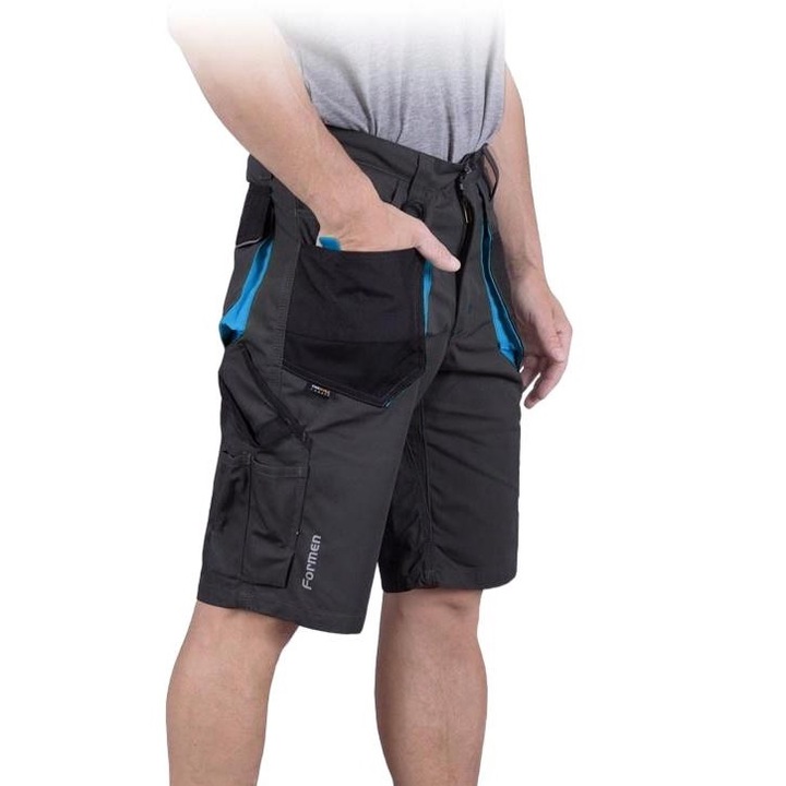 Pantaloni scurti de lucru, Leber Hollman, poliester, gri, XXL