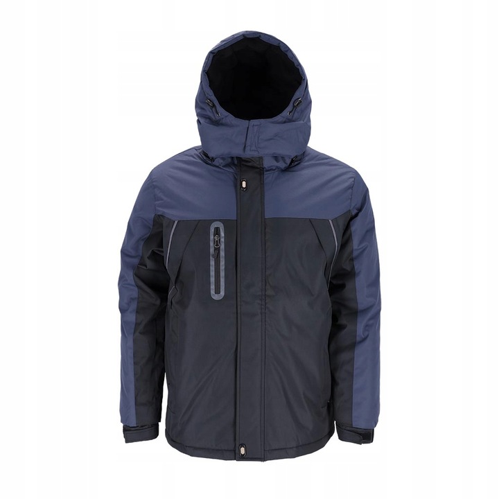 Jacheta de iarna izolata cu lana, Reis, poliester, negru/bleumarin, marime XL