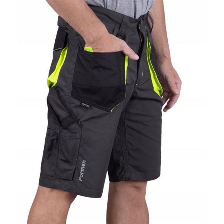 Pantaloni scurti de lucru, Leber Hollman, Poliester/Bumbac, Negru, XXL