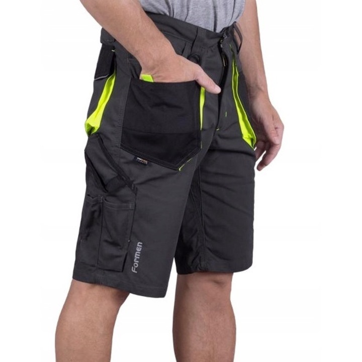 Pantaloni scurti de lucru, Leber Hollman, Gri, L