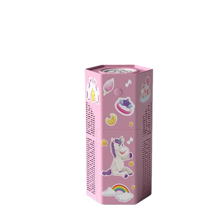 Dispozitiv cu bule de sapun, plastic, LED, RGB, pentru festivaluri, roz