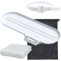 Cantar electronic bebelusi Dunepath® 70 cm, Bluetooth, 30 kg, Forma ergonomica concava, Scara lungime 60cm, Functie Tare, Blocare automata a cantaririi, Inchidere automata, Acuratete 1g, Paturica microfibra, Banda masurat capusor, Husa, Baterii neincluse