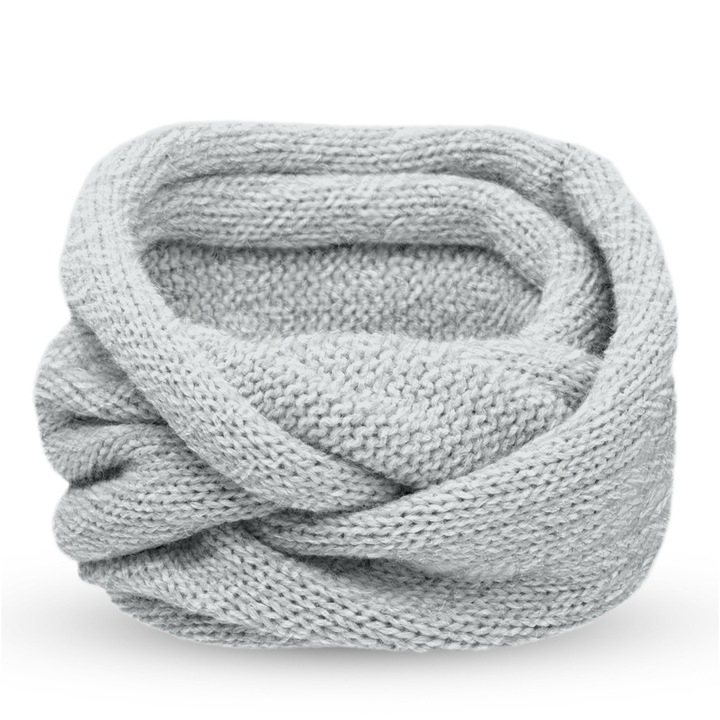 Fular circular mare, Pentru Femei, Nandy, Gri, 130