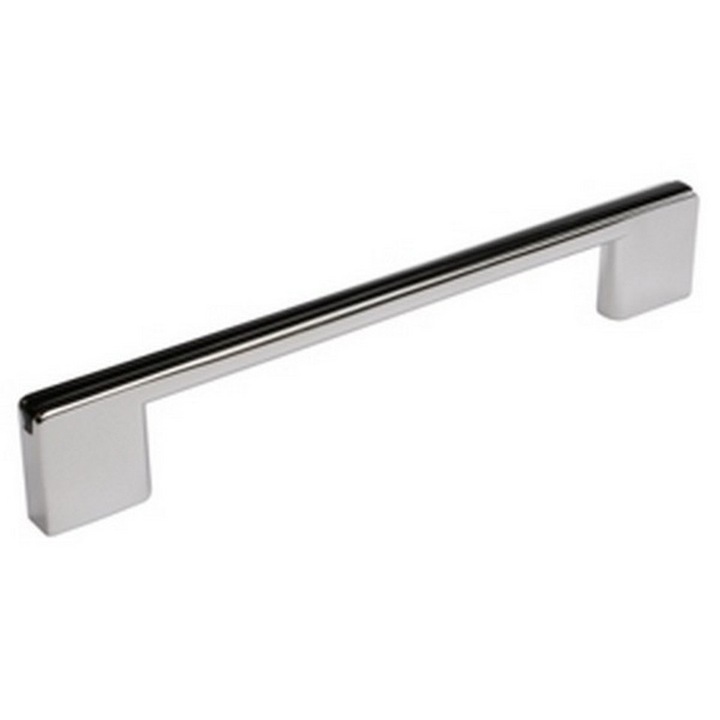 Maner metalic SIRO 2170 - Crom lucios insertie neagra 2170-168ZN1A3