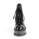 Botine Slacker, Pleaser, Piele naturala, Negru, Negru