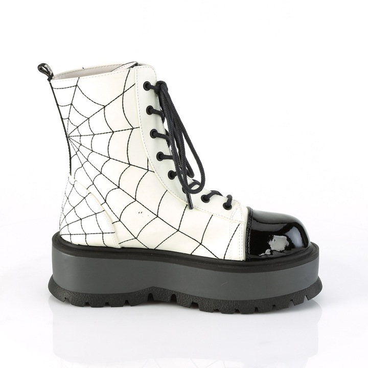 Ghete Slacker, Pleaser, Piele naturala, Alb, 40 EU
