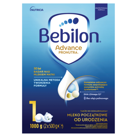 Formula pentru sugari Bebilon 1 Advance, Bebilon, 2 X 500 g - eMAG.ro