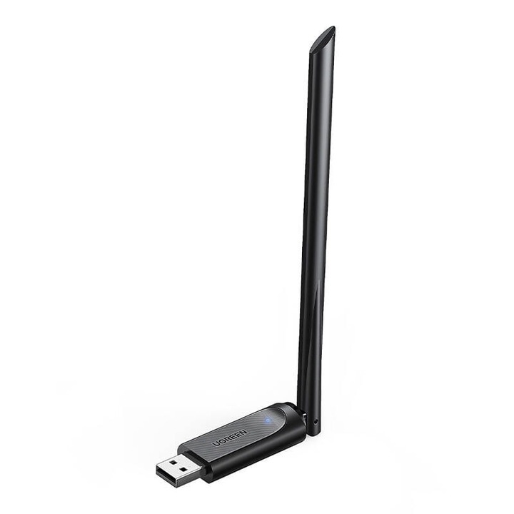 USB адаптер/външна мрежова карта, Ugreen, USB 2.0, черен