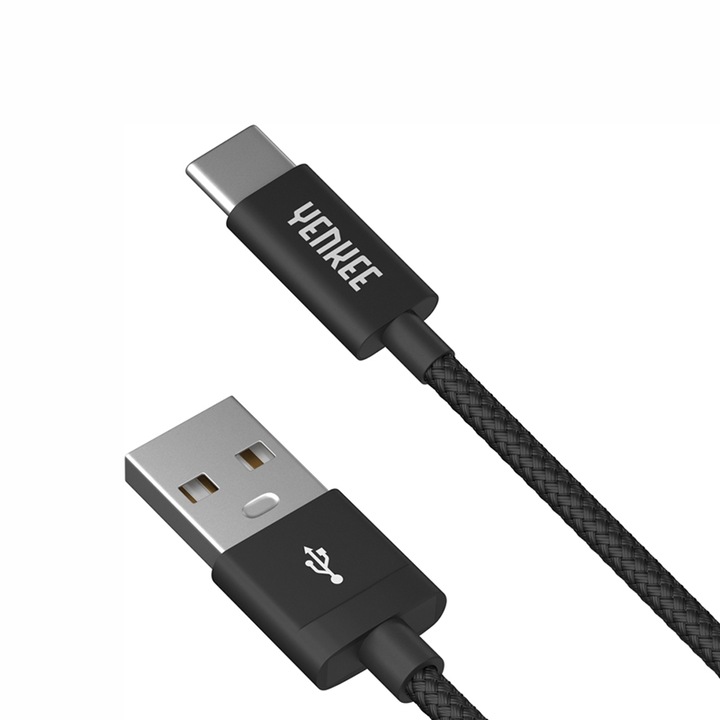 Cablu de date, Yenkee, USB A, USB C, 2 m, Negru