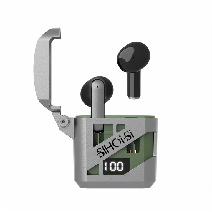 Vezeték nélküli Bluetooth fejhallgató, SIHOiSi, GT02 modell, zöld