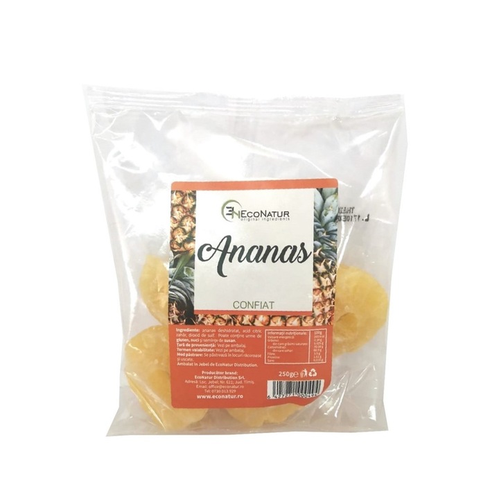 Ananas confiat 250G EcoNatur