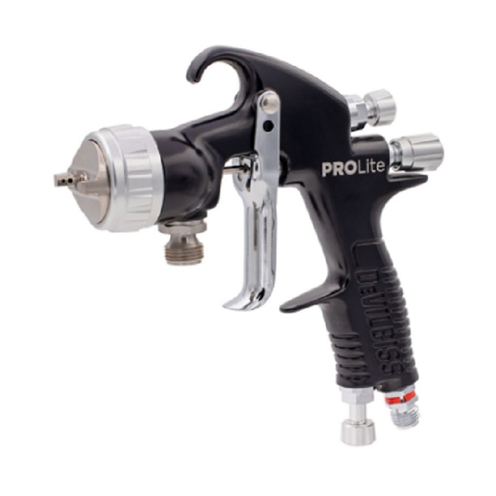 Pistol de vopsit De Vilbiss PROLite Pressure Spray Gun, cu diuze de 1.6 mm si 1.8 mm, 350 l/min